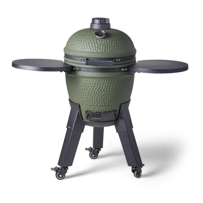 Moddern Kamado Complete Groen | Zwarte poten & zijtafel